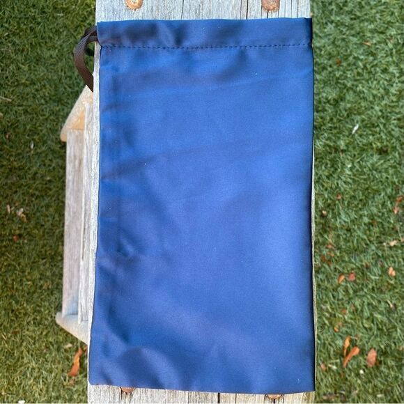 Gucci Blue Satiny Dust Bag Storage Cover. Pull Closure 8.5" X 5” EUC! Designer - Picture 2 of 2